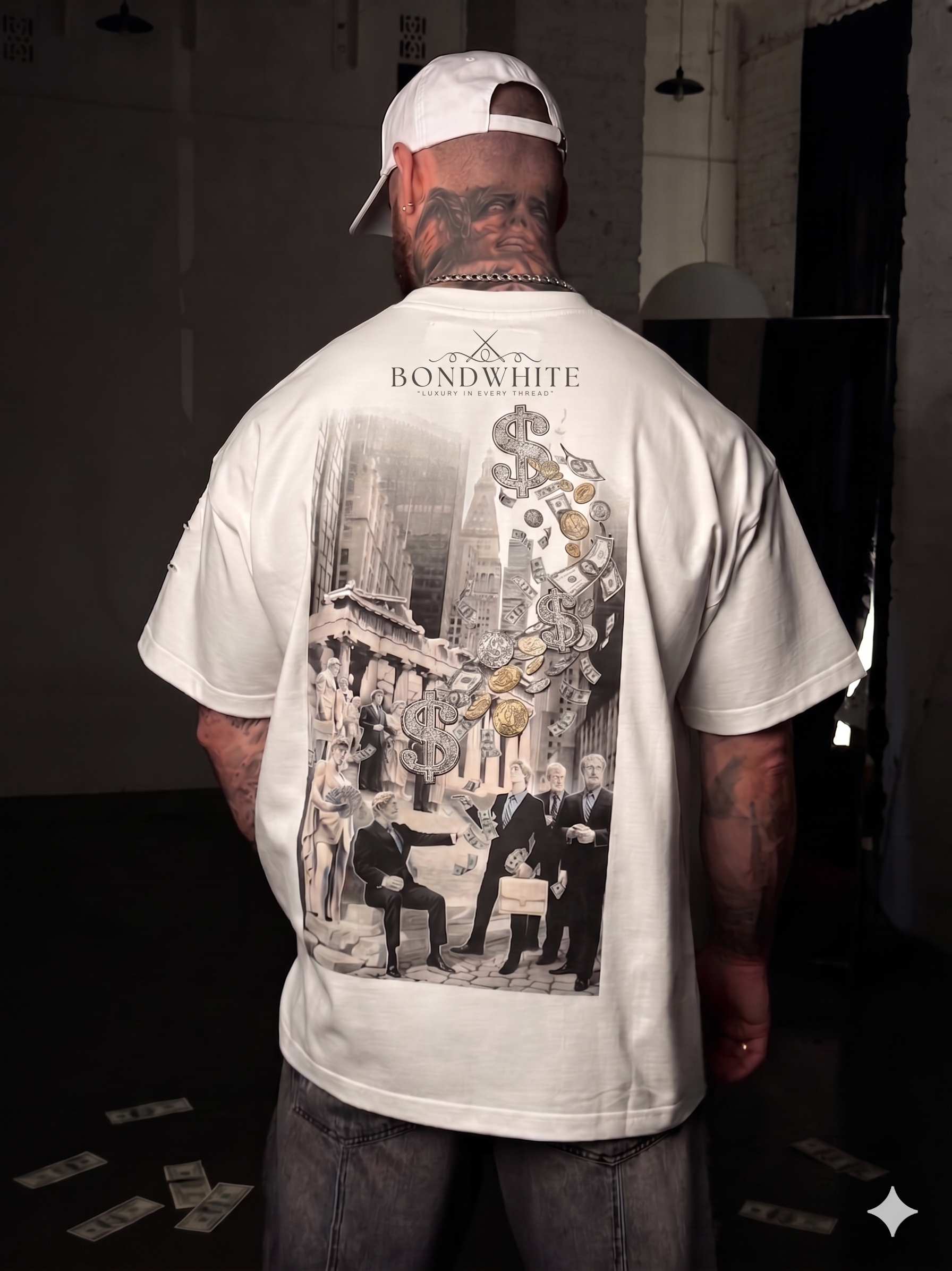 Luxury Streetwear Oversized Graphic Tee – Money Is Power Edition
